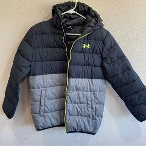 Under Armour Black and Gray Puffer Jacket